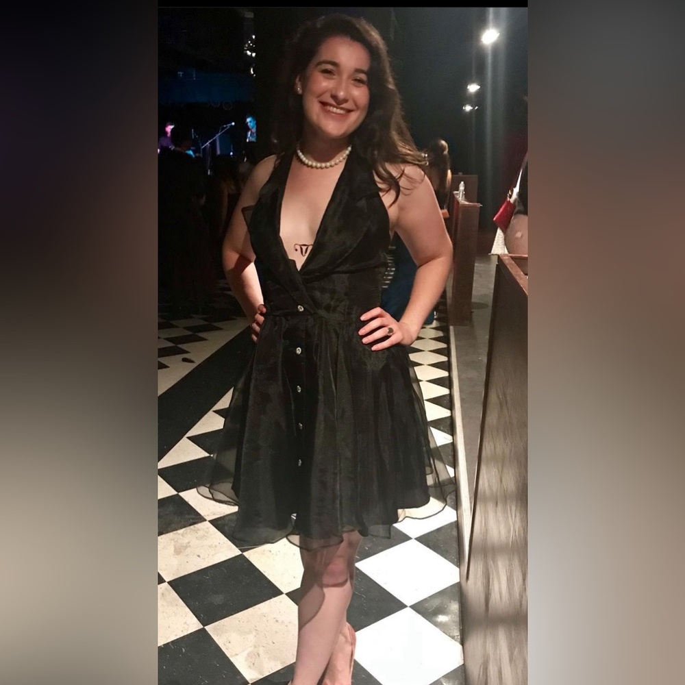 Vintage Halter Tuxedo Dress 🖤